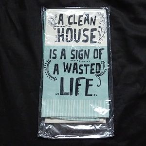 Grasslands Road Clean House Dish Towel - NWT